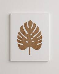 Tiny eco home unique carving palm leaf art on plain white background