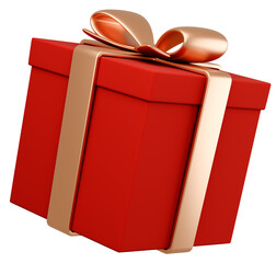3Dイラスト_プレゼント_赤