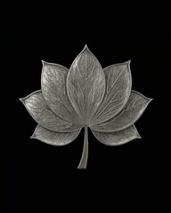 Luxury car unique carving lotus leaf art on plain black background