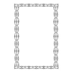 Vintage Ornamental Vector Frame – Elegant Black Vector Border, SVG