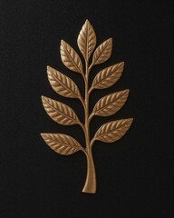 Traditional dojo unique carving tamarind on plain black background
