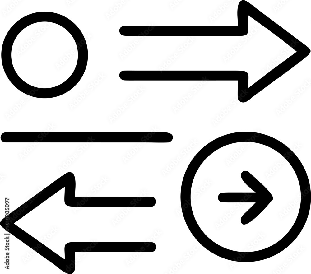 Poster a comprehensive set of vector arrow icons, perfect for web design, business logos, and computer tool