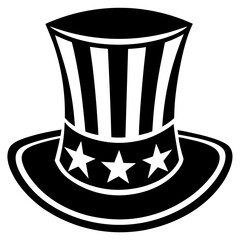 Patriot hat  icon perfect for patriotic projects and digital design use.