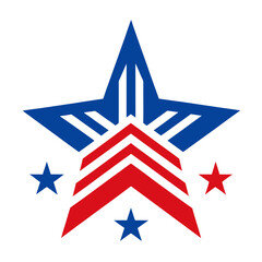Stars and stripes  icon perfect for patriotic projects and digital design use.