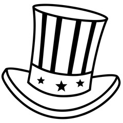 Patriot hat  icon perfect for patriotic projects and digital design use.