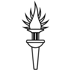 Torch of liberty  icon perfect for patriotic projects and digital design use.