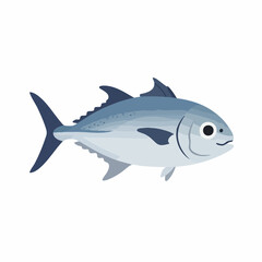 Vibrant Illustration of a Peaceful Tuna Fish