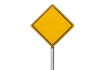 Road sign isolated on transparent background PNG icon isolated with transparent background