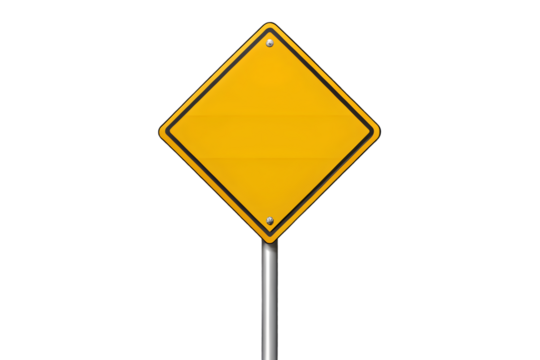 Road sign isolated on transparent background PNG icon isolated with transparent background