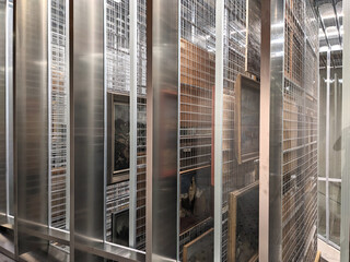 Riga, Latvia, July, 13, 2025:  Storage of the Latvian National Museum of Art