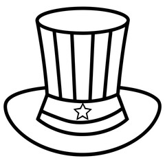 Uncle Sam hat  icon perfect for patriotic projects and digital design use.