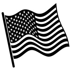 American flag icon perfect for patriotic projects and digital design use.
