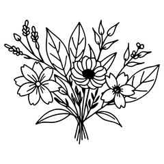 Fototapeta premium bouquet of wild flowers
