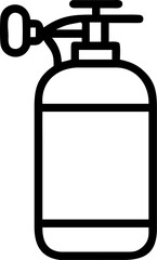 Fire extinguisher vector illustration on a blank clipboard with metal clip