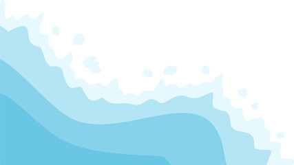 Ocean waves and foam. Summer beach waves vector