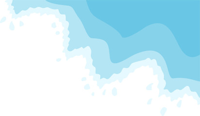Ocean waves and foam. Summer beach waves vector