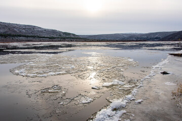 Karasjohka River in Norway-Finland Border