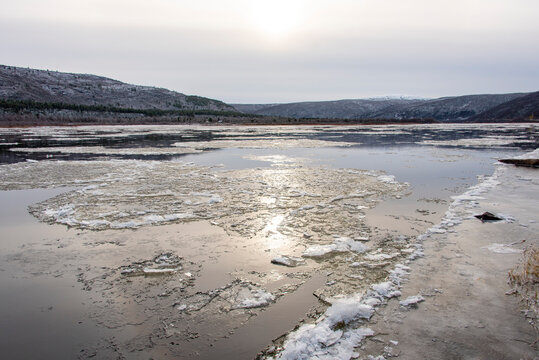 Karasjohka River in Norway-Finland Border