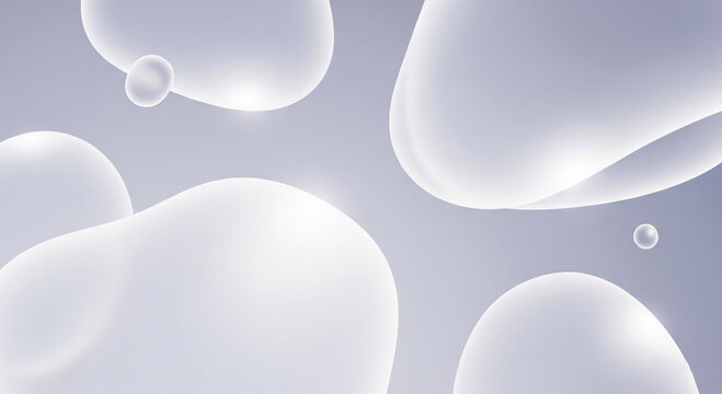 Abstract Lavender and White Organic Shapes: Serene Minimalist Background