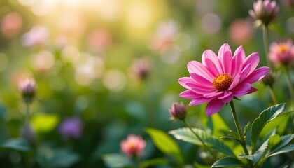 Beautiful Nature Flower Garden Background for Brochures, Landing Pages, and Natural Designs