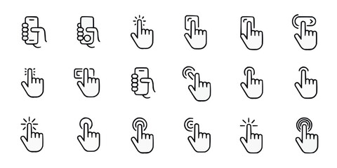 Minimal Linear Style Graphic Collection with Geometric Shapes and Basic Colors