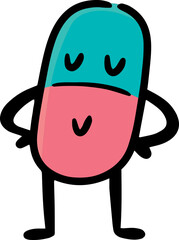 Illustration of medicine capsule
