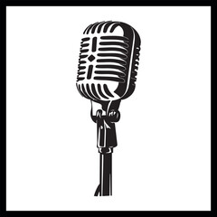 Fototapeta premium Simple mic design, recording