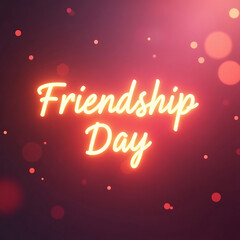 Cinematic Glow Friendship Day Typography Banner
