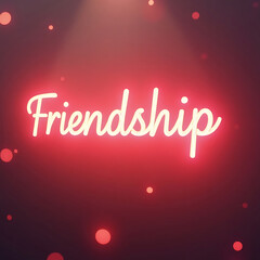 Cinematic Glow Friendship Day Typography Banner