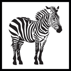 Obraz premium Zebra silhouette clipart, wildlife