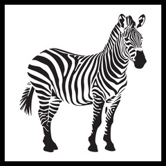 Obraz premium Zebra black icon, safari