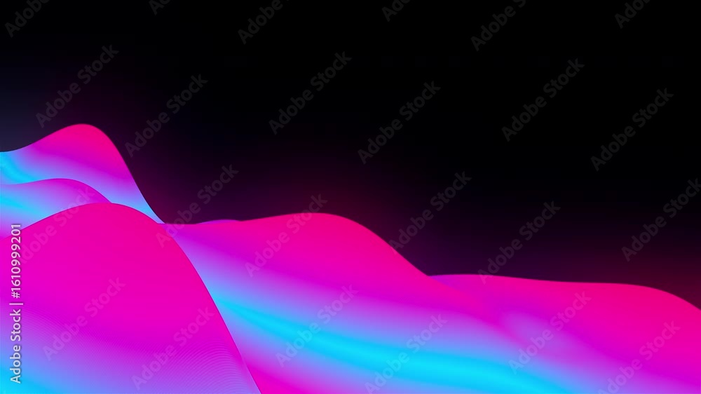 Poster wavy colorful background. computer generated 3d render