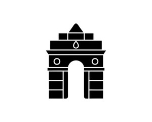 creative details Outline India Gate Icon vector illustration.