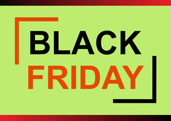 Black Friday poster, sales at good prices, event text.