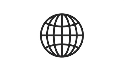Simple black globe icon