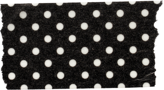 Black And White Ripped Dots Washi Tape