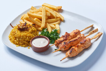 Brochettes de poulet  spécialité Libanaise