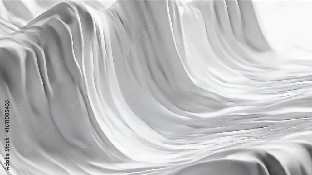 Poster abstract white wave texture smooth surface clean minimalist background design
