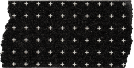 Black And White Ripped Cross Washi Tape