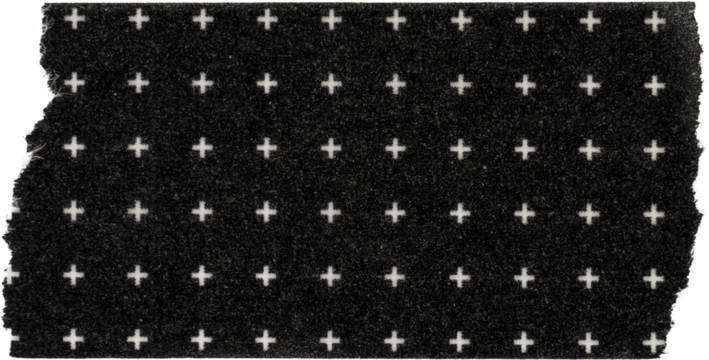 Black And White Ripped Cross Washi Tape