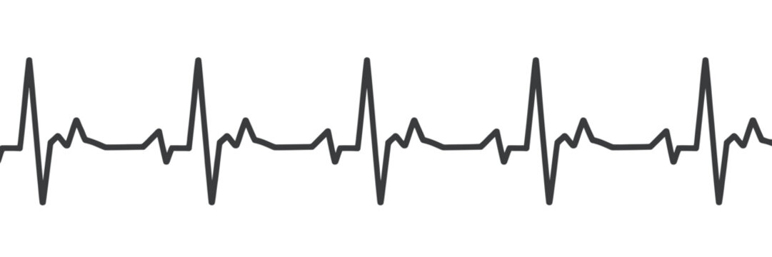 UntitledVector art of an electrocardiogram reading shows a normal heartbeat isolated on white background