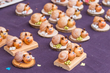 Onions trade at traditional annual swiss festival Zibelemaerit Holiday (Onion Market) in Bern, Switzerland