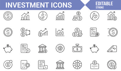 Icons for Investment, Wealth, and Financial Planning