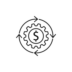 Icon a cashflow, isolated against a clean background.
