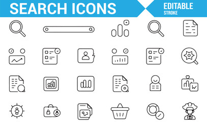 Search Tools and Document Lookup Icons for Digital Exploration