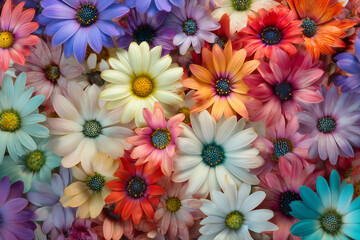 Vibrant background of colorful chrysanthemums