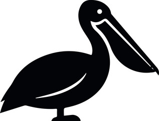 pelican bird isolated on white background large water bird with long beak for wildlife and nature illustration