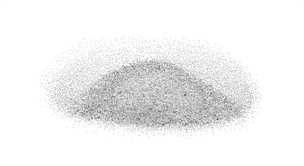 A cluster of gray particles against a stark black background    .ai generative, transparent background, white background. isolated on white background