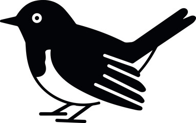 wagtail bird isolated on white background small insect-eating songbird for wildlife and nature illustration