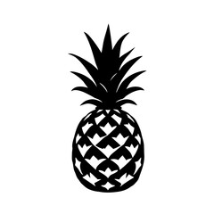 Obraz premium Fresh, juicy pineapple fruit, isolated on white, offers a sweet, healthy, and tropical organic dessert